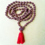 Rudrakša ogrlica 8 mm i guru perla sa 6 lica - tradicionalni stil izrade